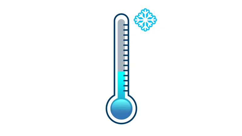 Thermometer with low temperature